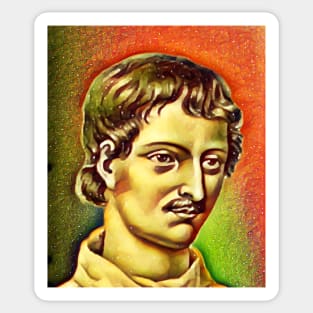 Giordano Bruno Snow Portrait | Giordano Bruno Artwork 15 Sticker